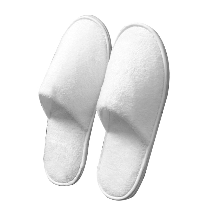10 Pairs of White Closed-Toe Guest & Spa Slippers – 29cm