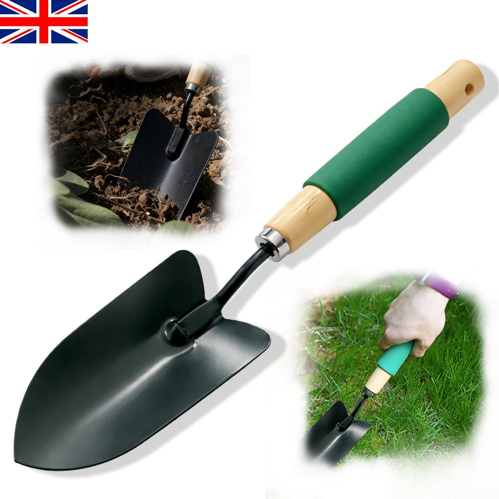 37cm Garden Hand Trowel with Wooden Cushion-Grip Handle
