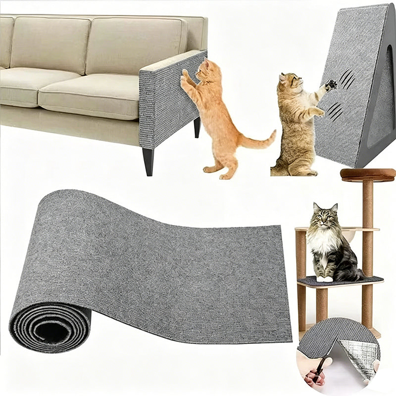 Self-Adhesive Cat Furniture Scratch Protection Mat – Grey 30 × 100cm