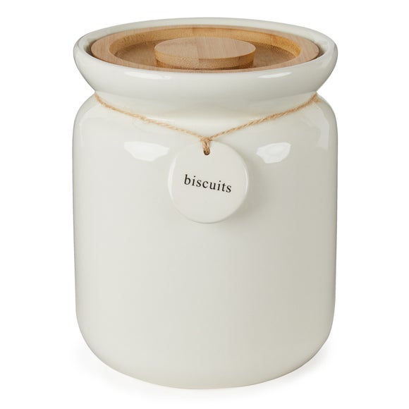 Sage Green Hang-Tag Kitchen Biscuit Canister