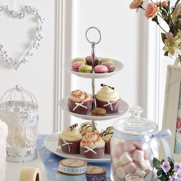 Purity Three-Tier Cake & Afternoon Tea Stand