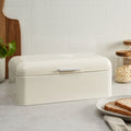 Cream Retro-Style Metal Bread Bin