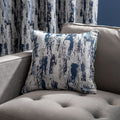 Abstract Global Navy Geometric Filled Cushion – 45 × 45cm