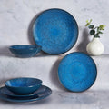 Mid Reactive Blue 12-Piece Dinner Set