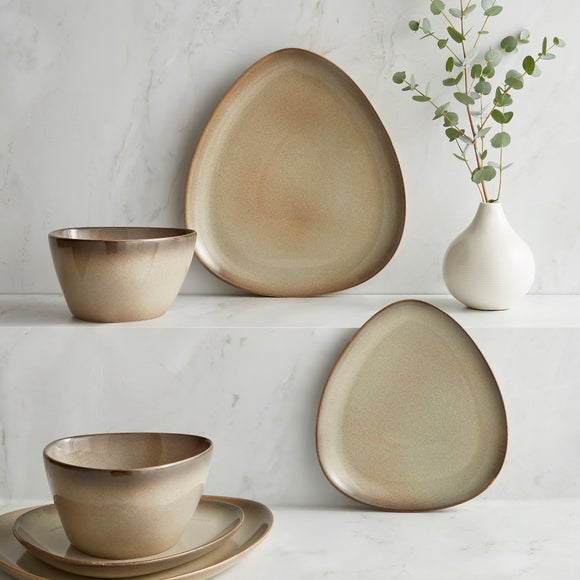Pebble-Style 12-Piece Dinner Set
