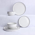 Lars Charcoal 12-Piece Dinner Set