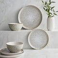 Reactive Grey 12-Piece Dinner Set