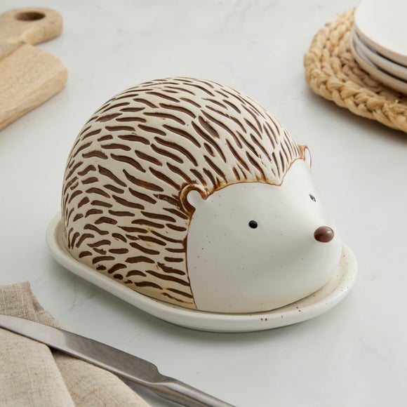 Novelty Hedgehog Ceramic Butter Dish