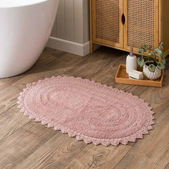 Crochet Oval Cotton Bath Mat