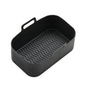 2 Black Reusable Silicone Air Fryer Basket Liners