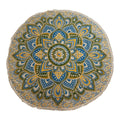 Large Mandala Roundy Art (180cm) - Yellow & Blue