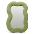 Soft Squiggly Mirror - Large Cloud - Moss Green (33.4x23.5x2.3cm)