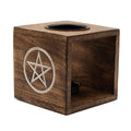 Large Square Mango Wood Oil Burner- Pentagon