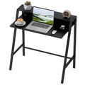 HOMCOM Compact 2-Tier Computer Desk – Black