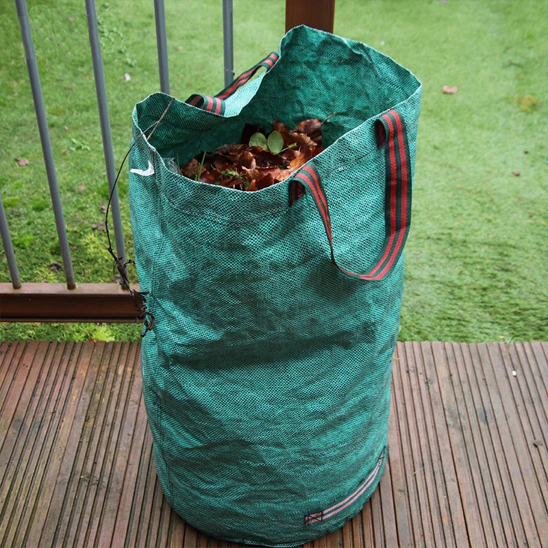 300L Reusable Zipped Garden Waste Bag with Carry Handles – Green