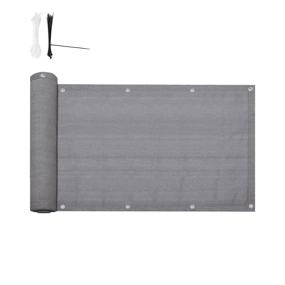4.8m Grey Balcony & Garden Privacy Screening Mesh – 0.9m High