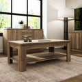 Canyon Oak-Effect Coffee Table with Lower Shelf