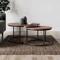Fulton Industrial Nesting Coffee Tables – Black