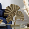 Gold Ginkgo Leaf Metal Table Ornament