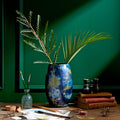 Marble-Effect Glass Flower Vase