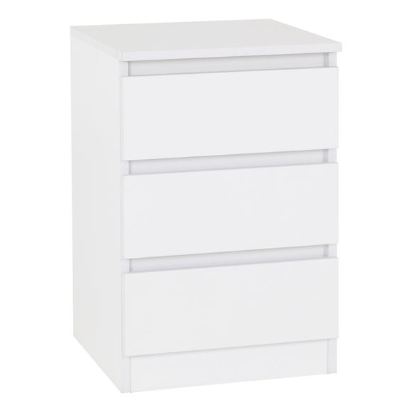 Malvern Three-Drawer Bedside Table