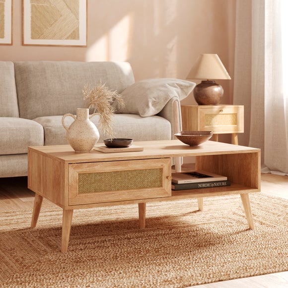 Jordyn Mango-Wood-Effect Coffee Table
