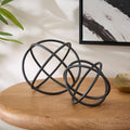 Black Metal Knot Ornaments – Set of 2