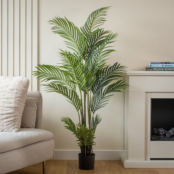 Artificial Real-Touch Pearl Palm Tree with Black Pot – 155cm