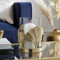 Gingko Pattern Hurricane Lantern