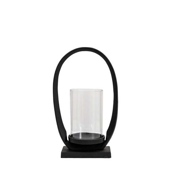Saline Black Lantern – 33cm