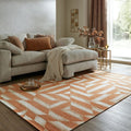 Shoreditch Abstract Striped Chenille Flatweave Living Room Rug