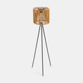 Natural Rattan Solar Garden Floor Lamp with Tripod Stand – 80cm