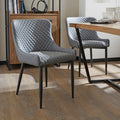 Montreal Faux Leather Dining Chairs – Set of 2