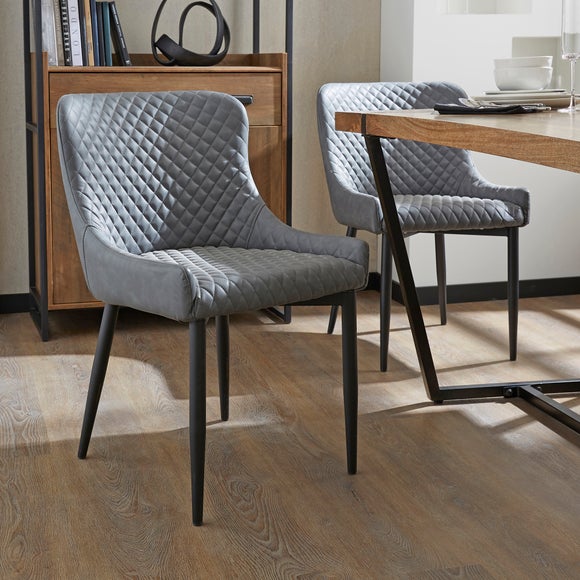 Montreal Faux Leather Dining Chairs – Set of 2