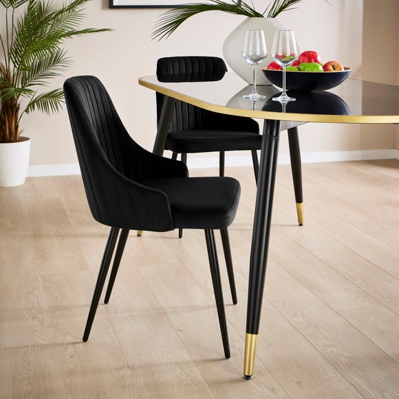 Shea Velvet Dining Chairs – Set of 2