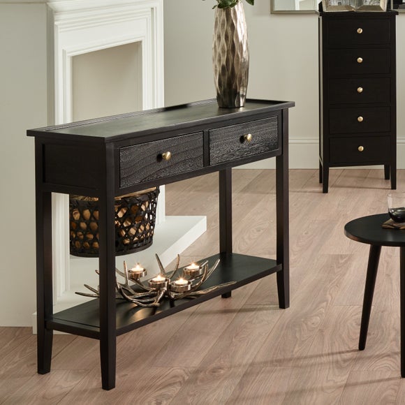 Chelmsford Black Painted Pine Console Table