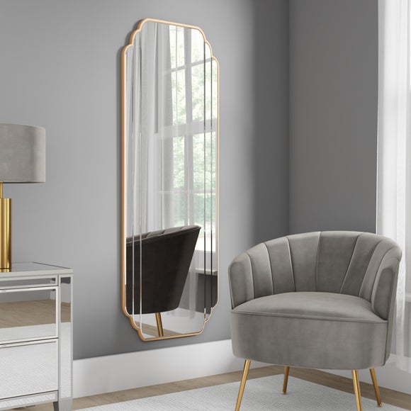 Equatorial Gold Full-Length Rectangle Wall Mirror – 150 × 55cm