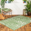 Forage Garden Green Botanical Washable Indoor/Outdoor Rug – 120 × 170cm