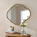 Frances Antique Brass Irregular Pond-Shaped Wall Mirror