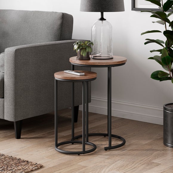 Fulton Industrial Nest of Side Tables
