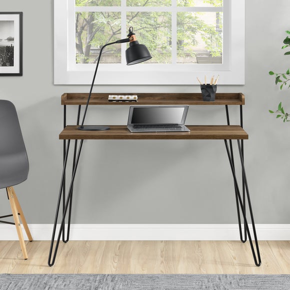 Haven Retro Home Office Desk – Walnut