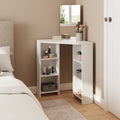 Frances Space-Saving Corner Dressing Table with Mirror
