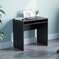 Huby Computer Desk with Pull-Out Keyboard Shelf – Black