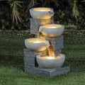 Charles Bentley Rhine Cascading Outdoor Garden Water Fountain