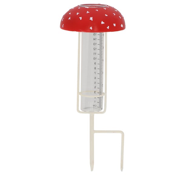 Fallen Fruits Fly Agaric Mushroom Garden Rain Gauge