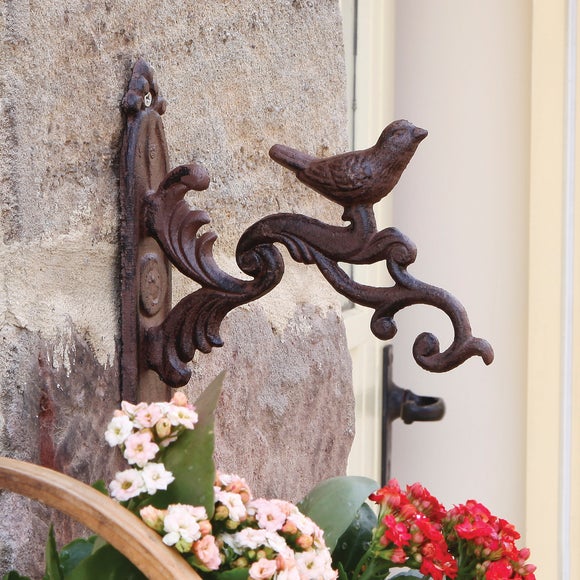 Ornate Bird-Shaped Garden Wall Hanging Bracket