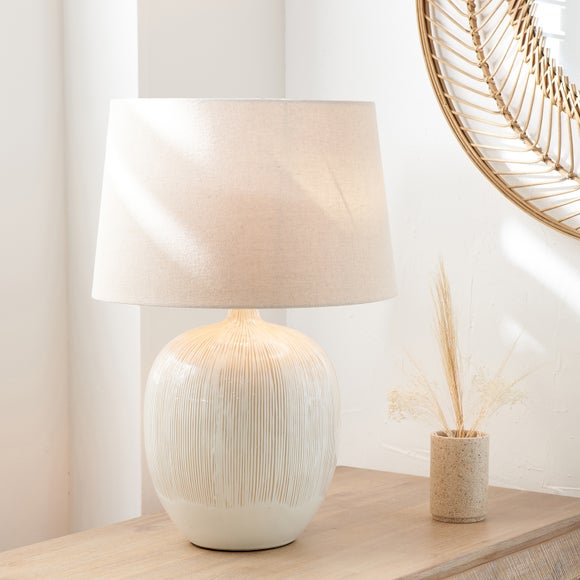 Greta Textured Ceramic Statement Table Lamp