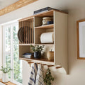 Churchgate Vintage Wall-Mounted Kitchen Plate Rack with Roll Holder & Hooks