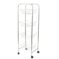 4-Tier Steel Kitchen Storage Trolley with Wheels
