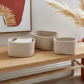 Jupiter Woven Fabric Storage Baskets – Set of 3